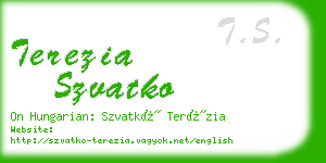 terezia szvatko business card